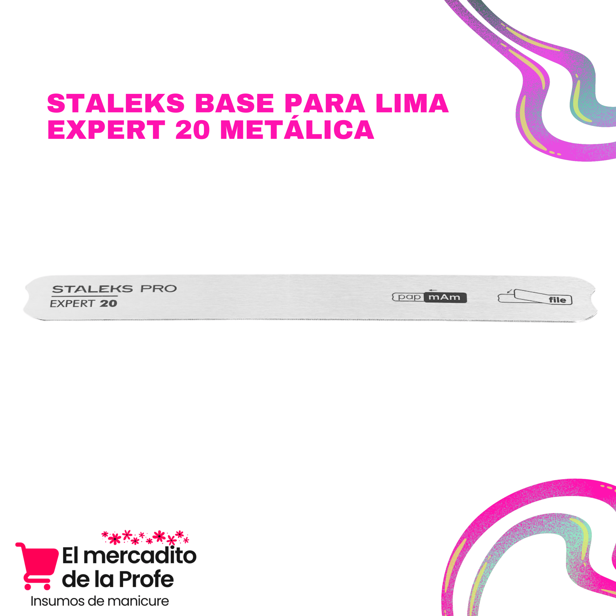 Base Para Lima Staleks Expert 20 Metálica - Imagen 2
