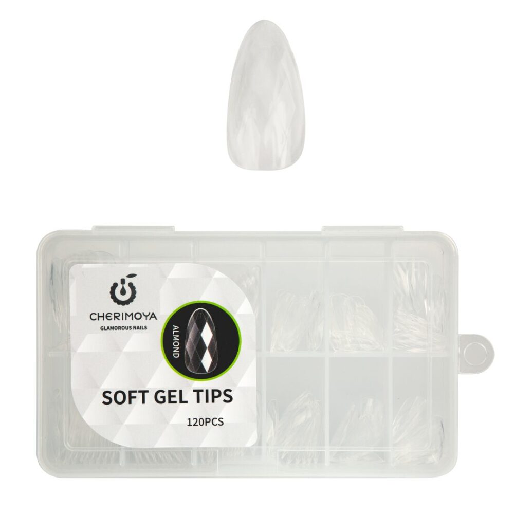 Tips de Soft gel 3D Cherimoya Almendrado