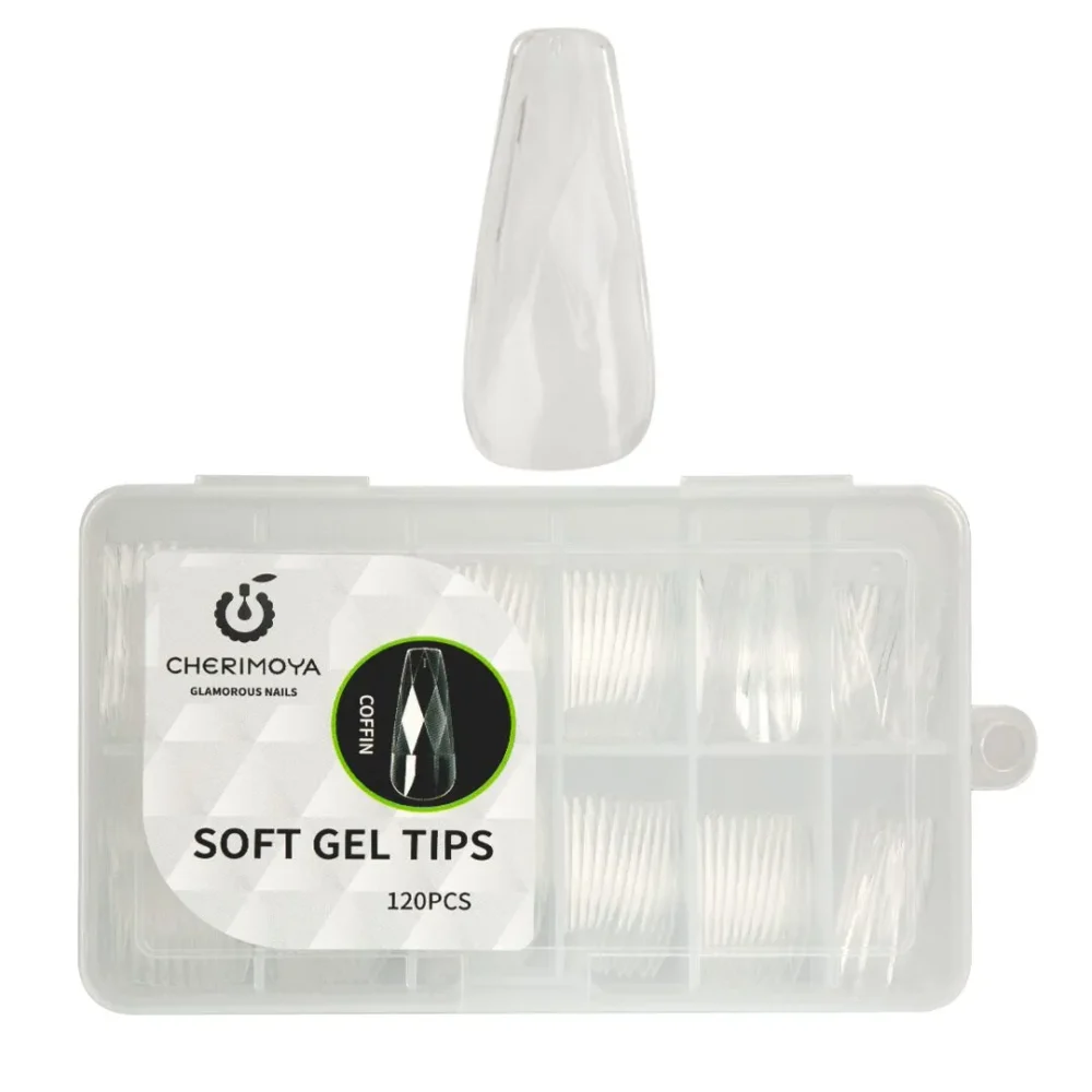Tips de Soft gel 3D Cherimoya Coffin