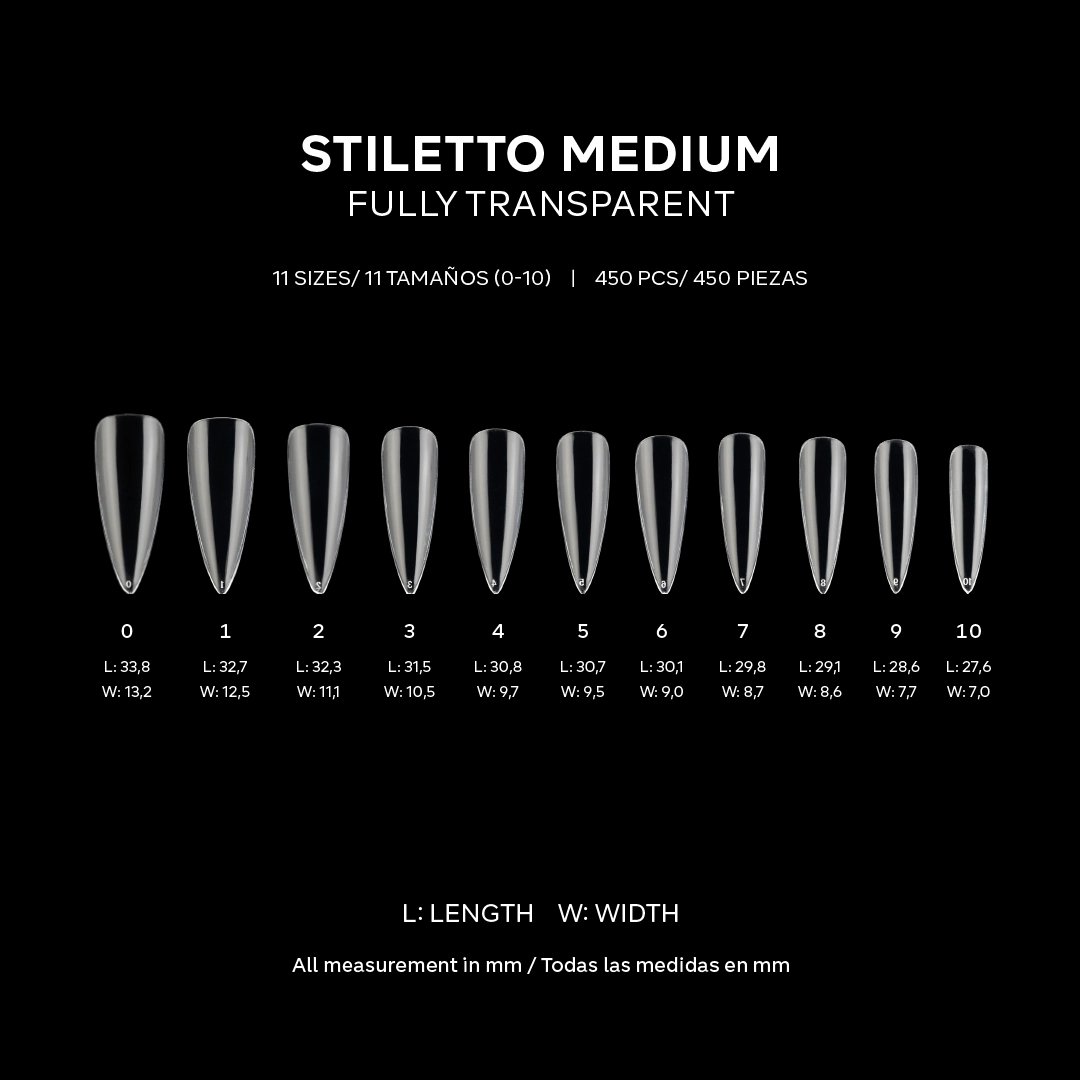 Tips Soft gel Pink Mask Easy Tips – Stiletto Medium - Imagen 3