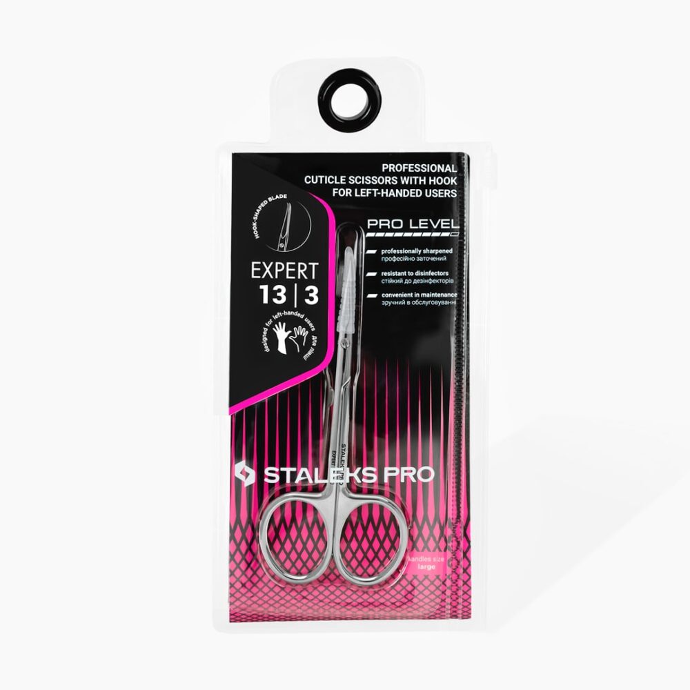 Tijera Expert 13/3 “Zurda” Staleks – (Punta de Gancho)
